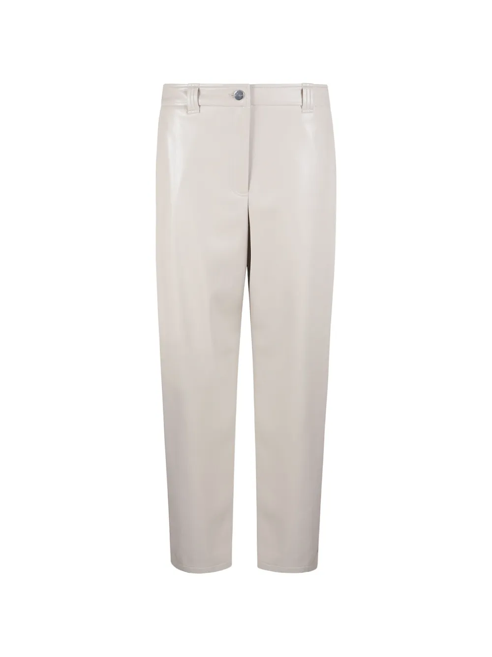 PINKO high-waisted faux-leather trousers Grijs