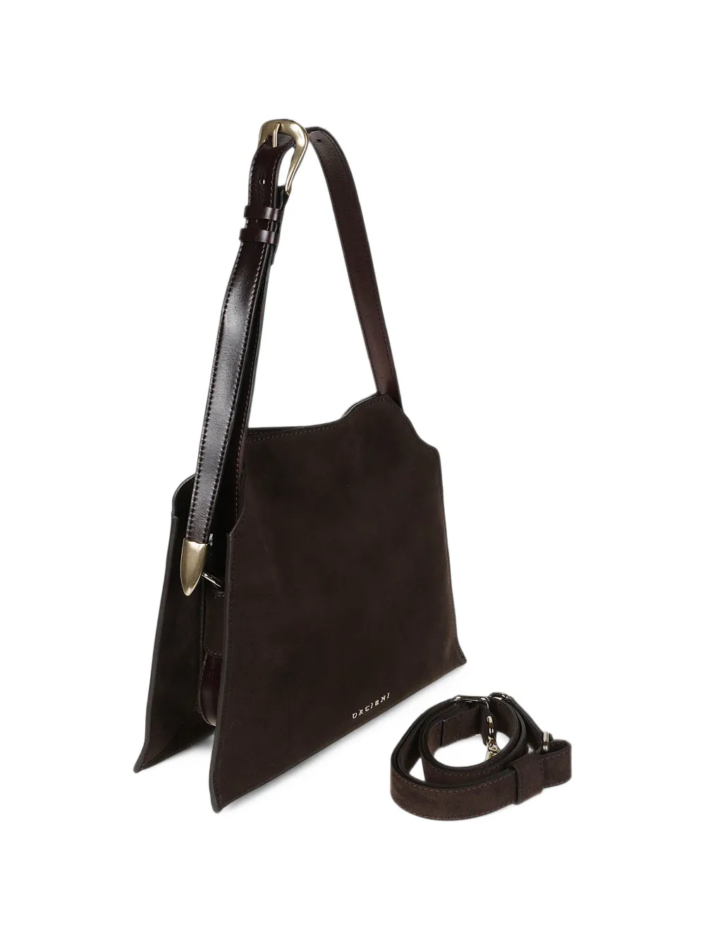Orciani Small Trinity Peach Oro buckle-detail shoulder bag Bruin