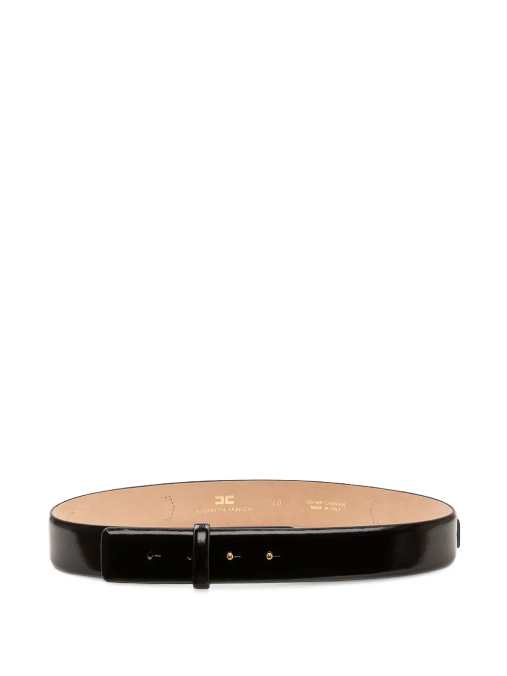 Elisabetta Franchi horsebit-detail leather belt - Nero