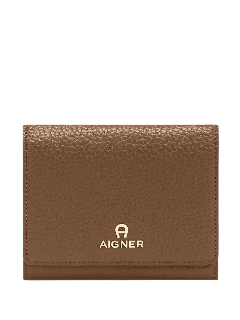 AIGNER Ivy grained-leather wallet - Marrone