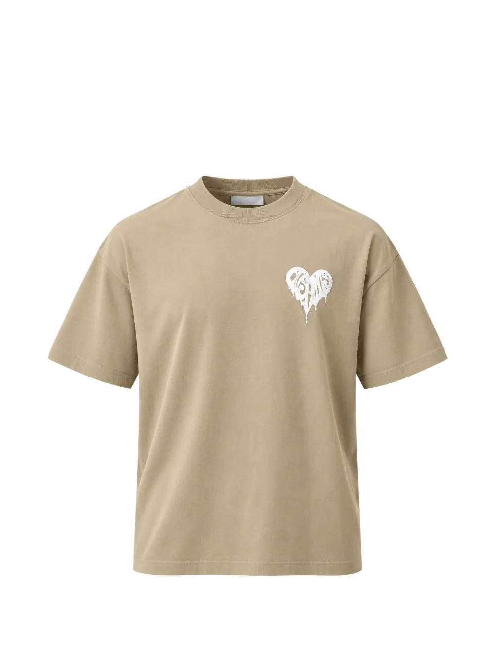 AllSaints Lisa Trip heart-print T-shirt - Toni neutri
