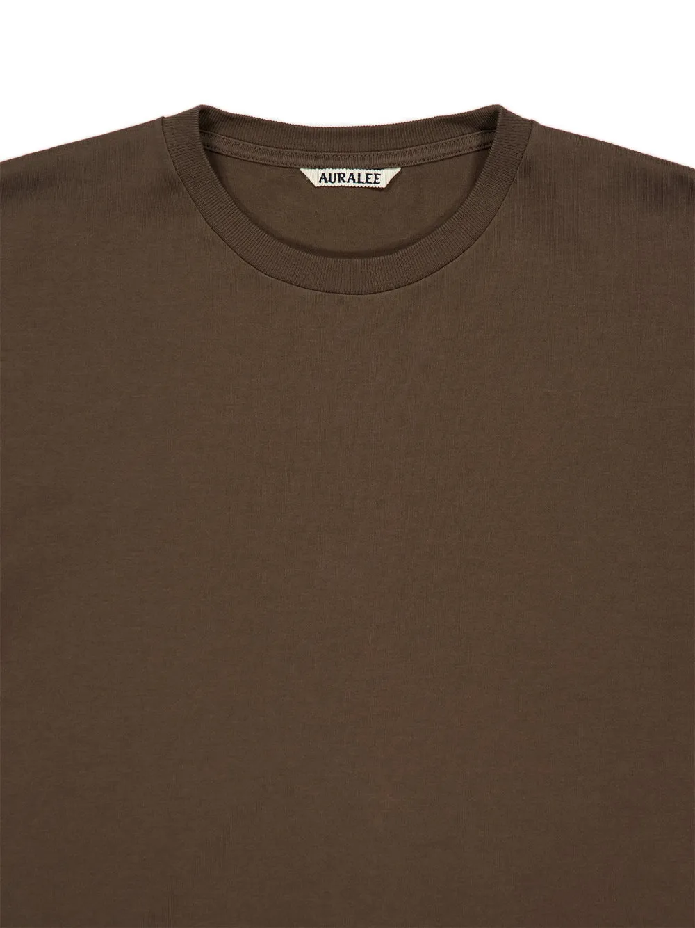 Auralee crew-neck short-sleeve T-shirt Bruin