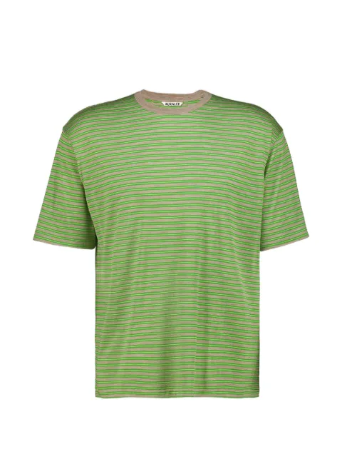 Auralee striped short-sleeve T-shirt