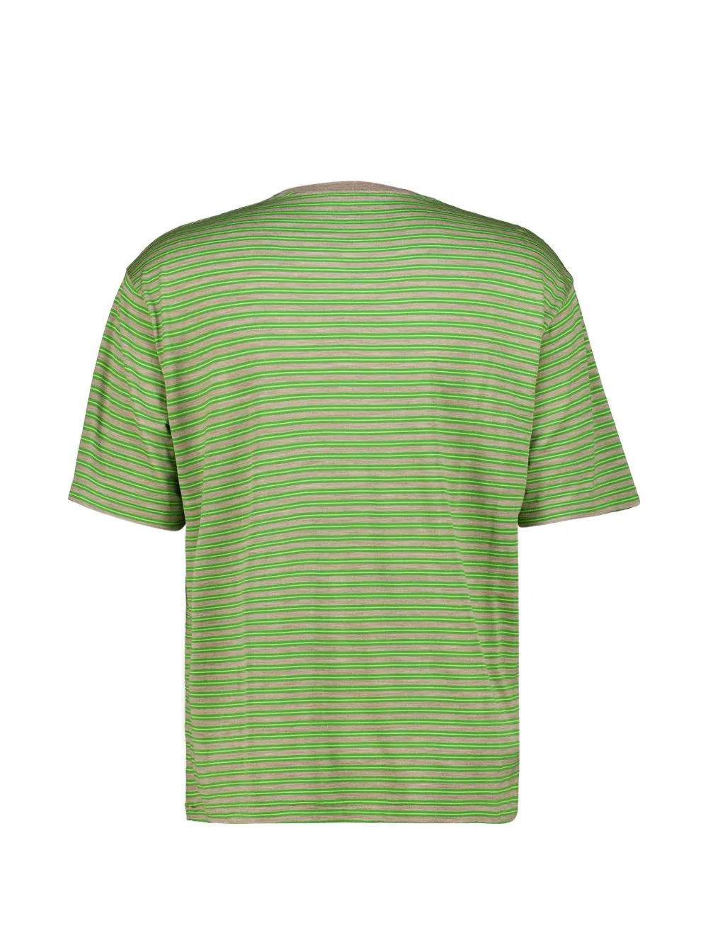 Auralee striped short-sleeve T-shirt Groen