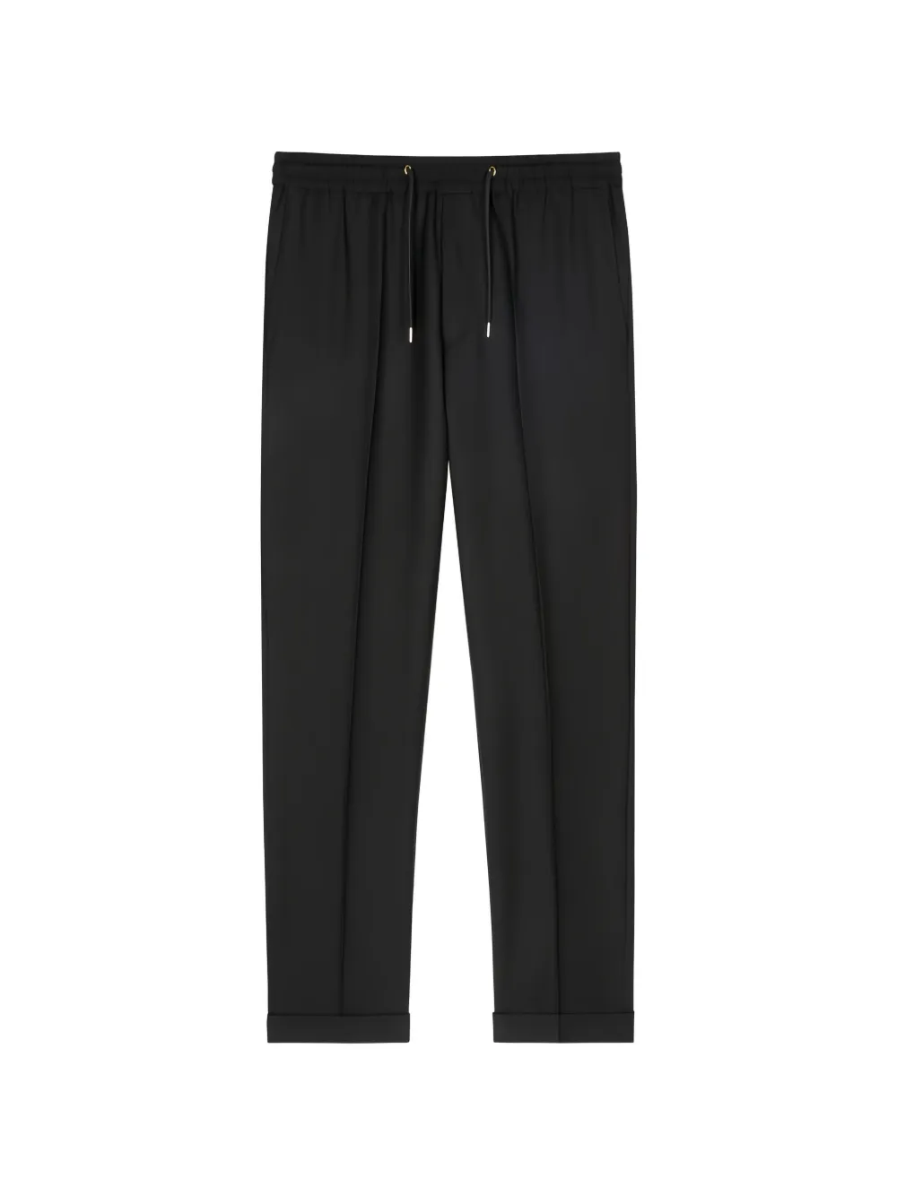 Paul Smith A Suit To Travel In - slim-fit black drawstring-waist wool trousers - Schwarz