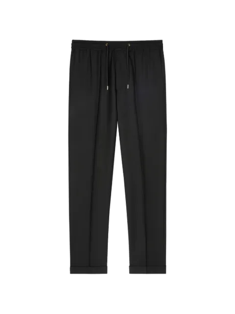 Paul Smith A Suit To Travel In - slim-fit black drawstring-waist wool trousers