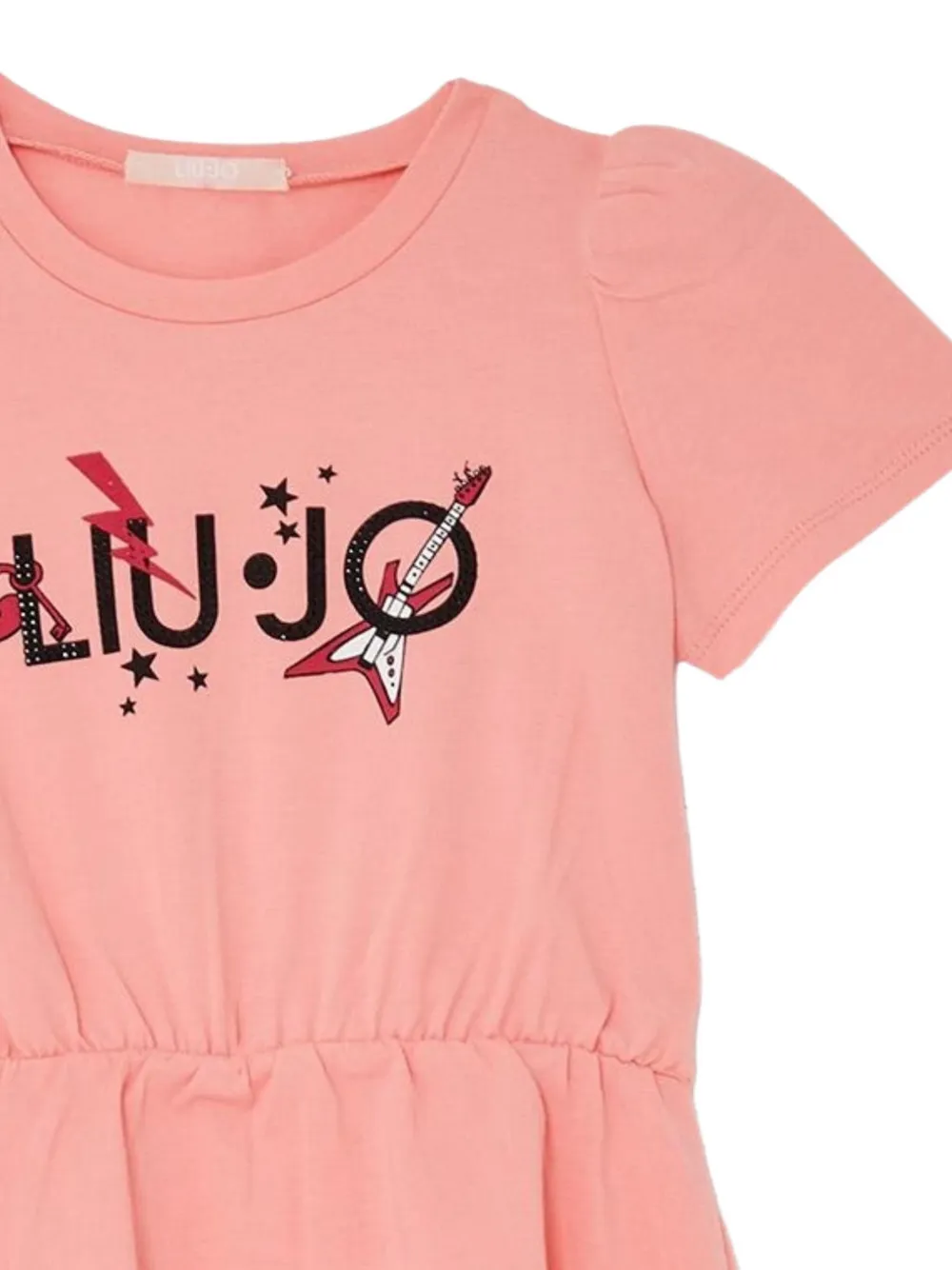 Liu Jo Kids logo-print elasticated-waist dress Roze
