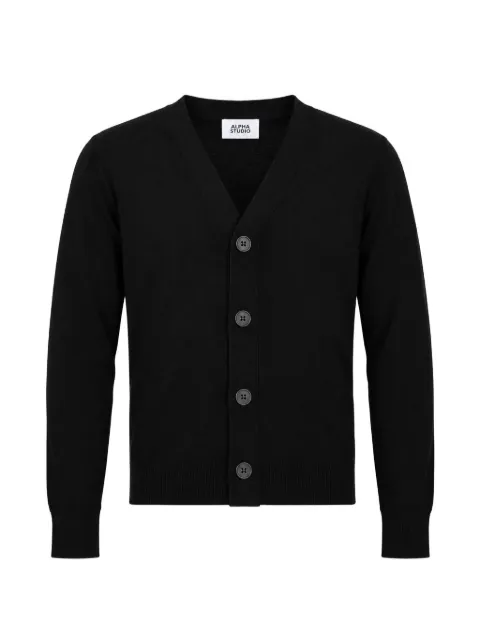ALPHA STUDIO V-neck button-up cardigan