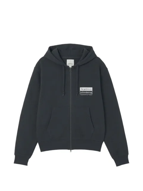 Gramicci logo-print zip-up hoodie