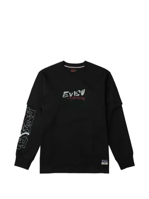 EVISU printed layered-sleeve T-shirt