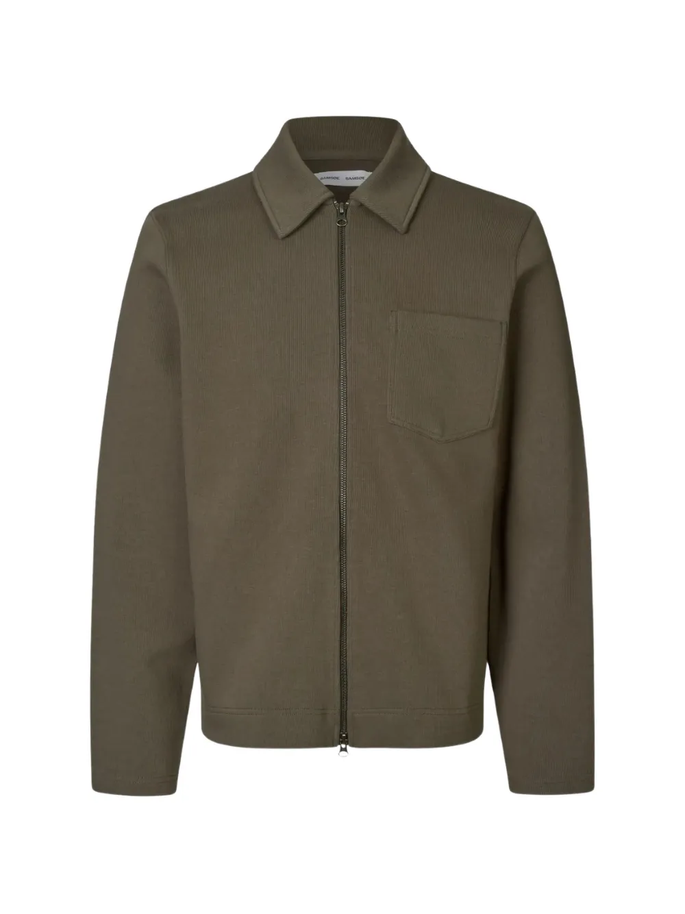 SAMSOE SAMSOE zip-up chest-pocket jacket - Grün