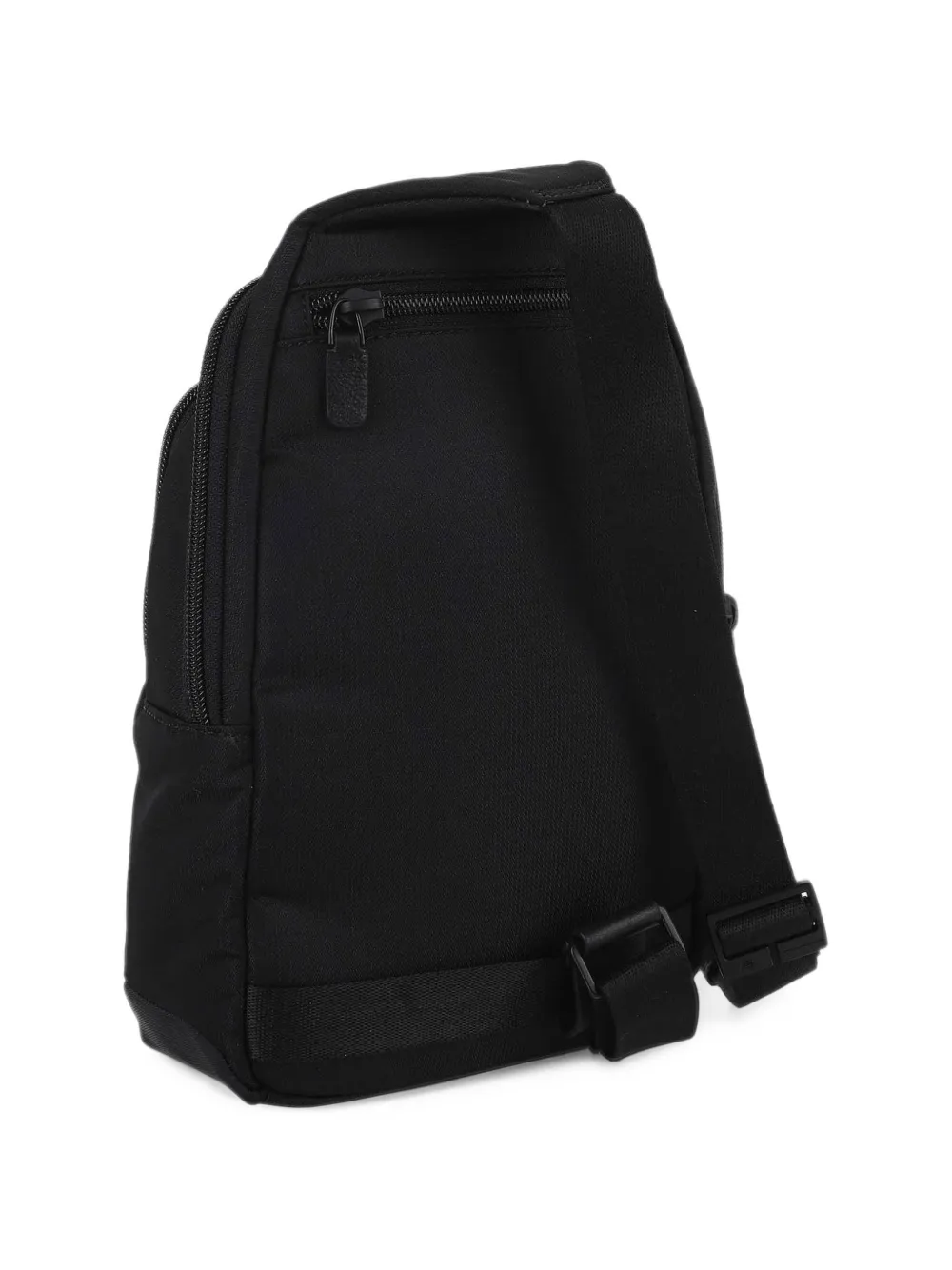 PIQUADRO logo-patch zip-fastening backpack Zwart