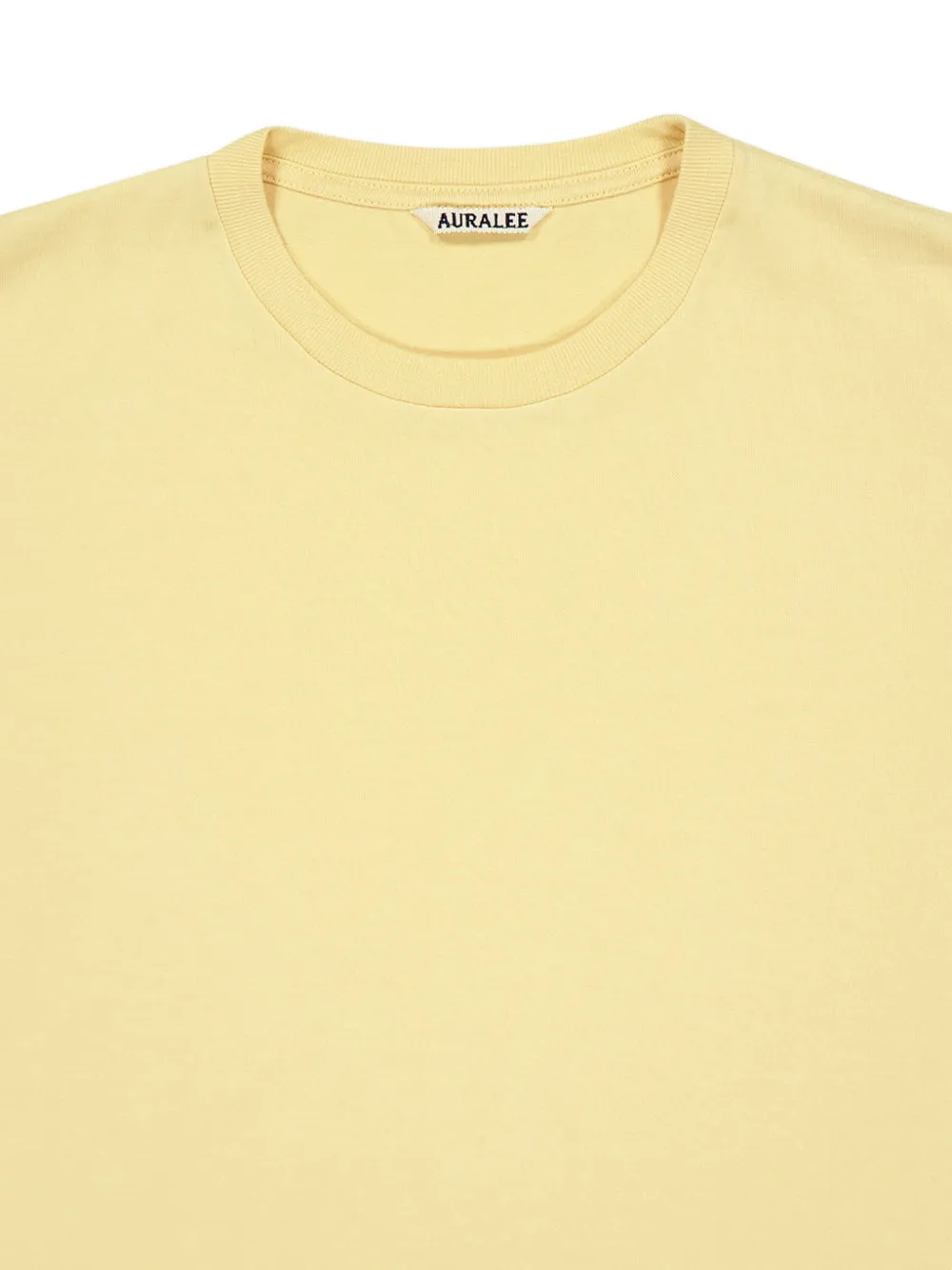 Auralee luster-plaiting T-shirt Geel