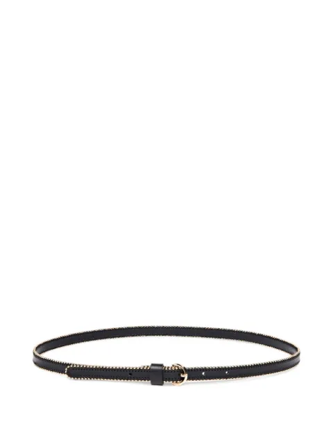 PINKO leather belt with mini studs, 1 cm