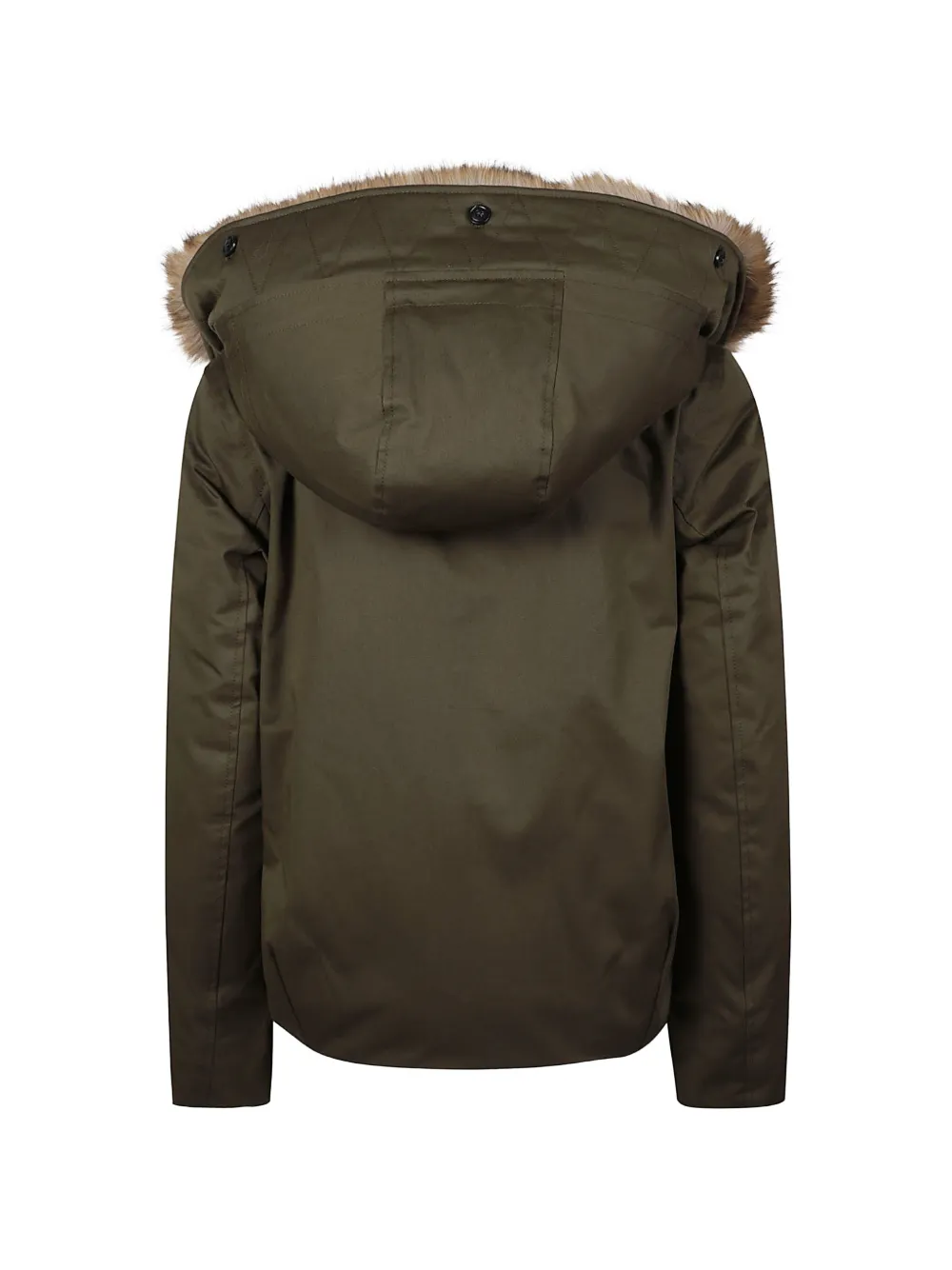 Woolrich fur-trim hooded jacket Groen