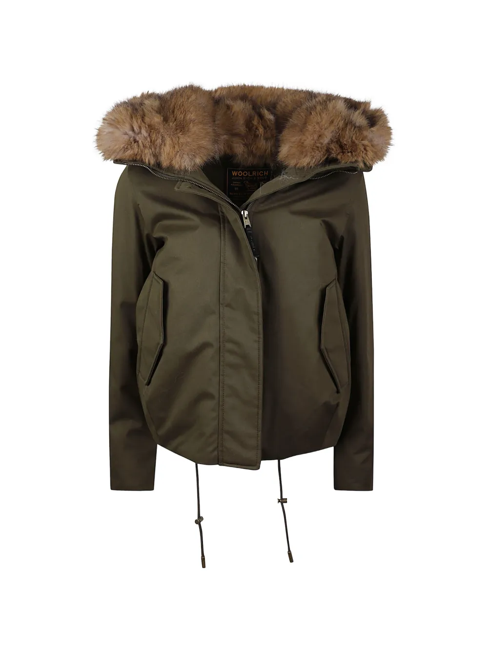 Woolrich fur-trim hooded jacket - Grün