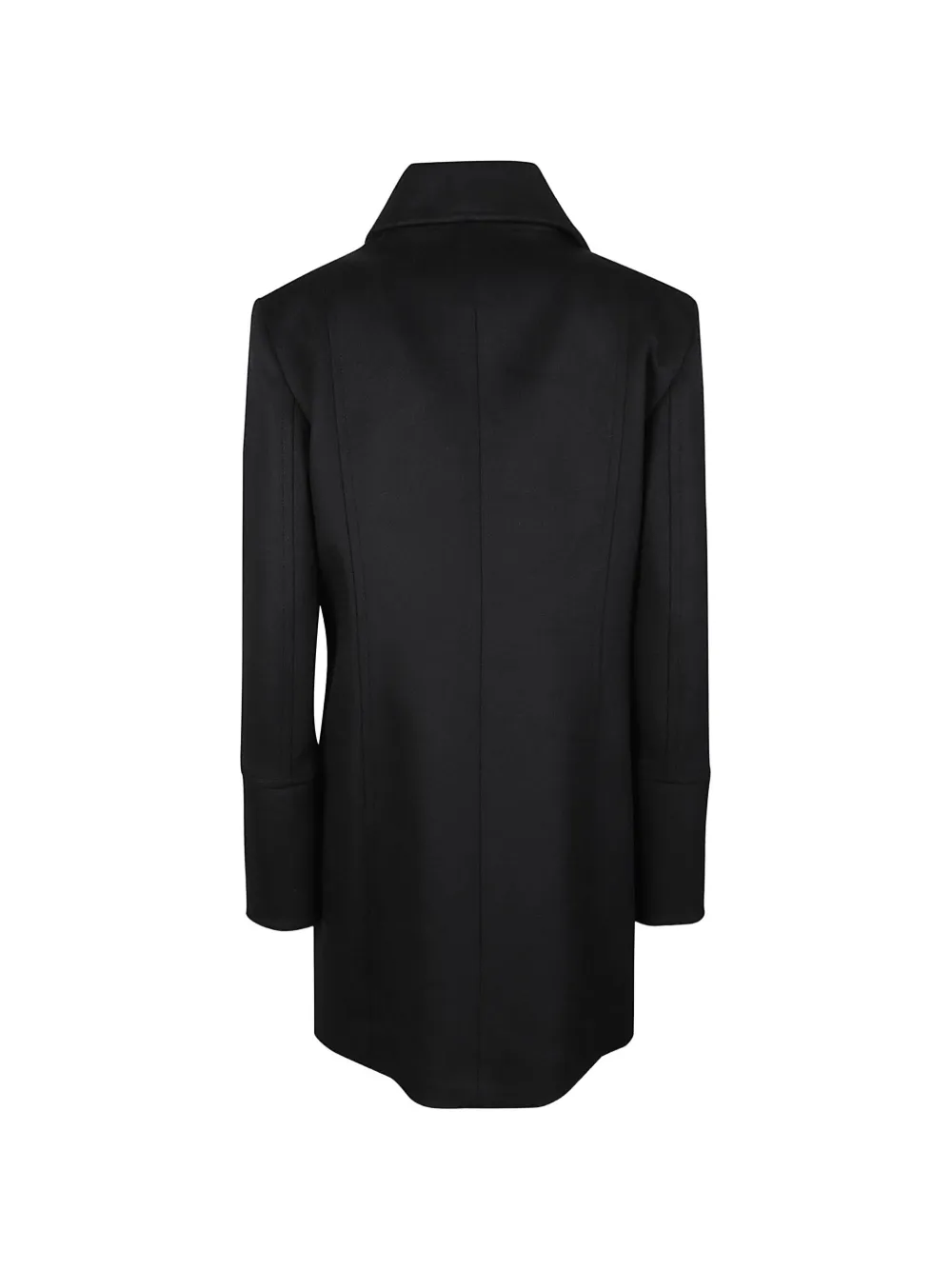 Patrizia Pepe asymmetric zip-fastening coat Zwart