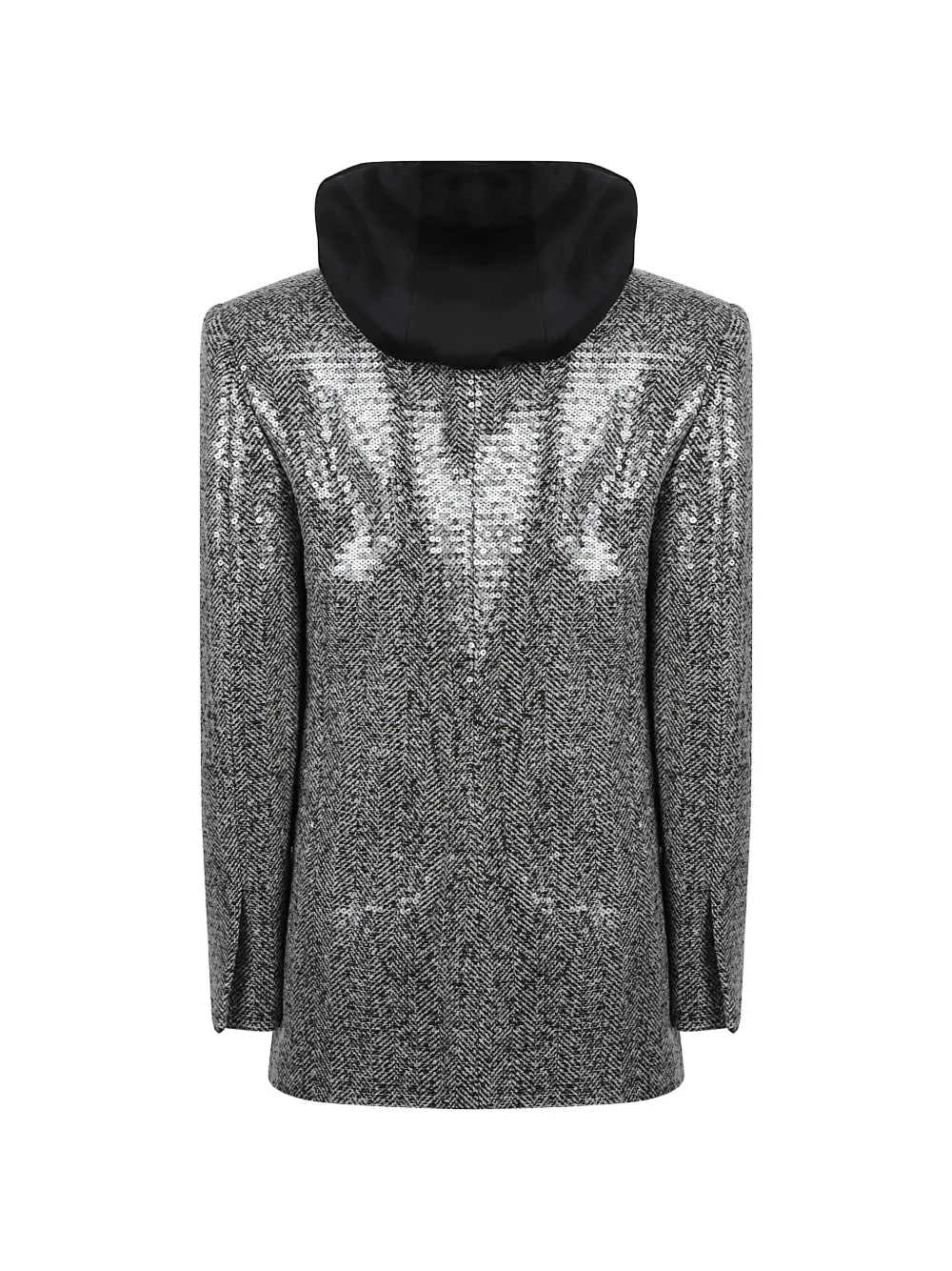 PINKO sequin-embellished herringbone blazer Grijs