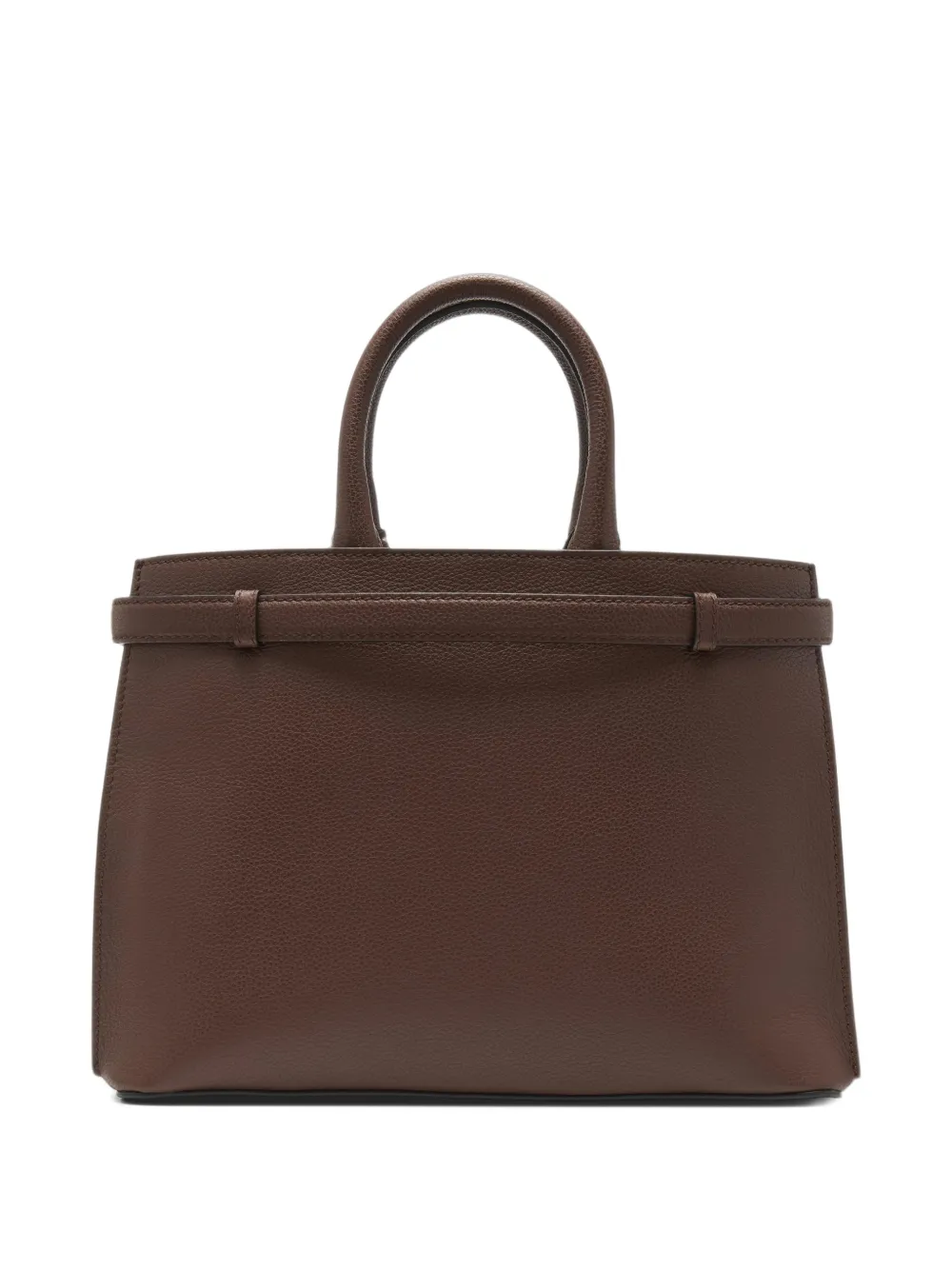 Lancel logo-pendant pebbled-leather tote bag Bruin