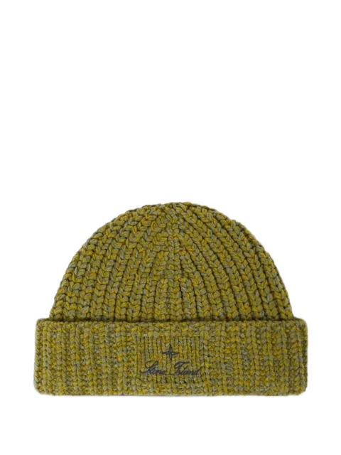 Stone Island logo-embroidered beanie hat