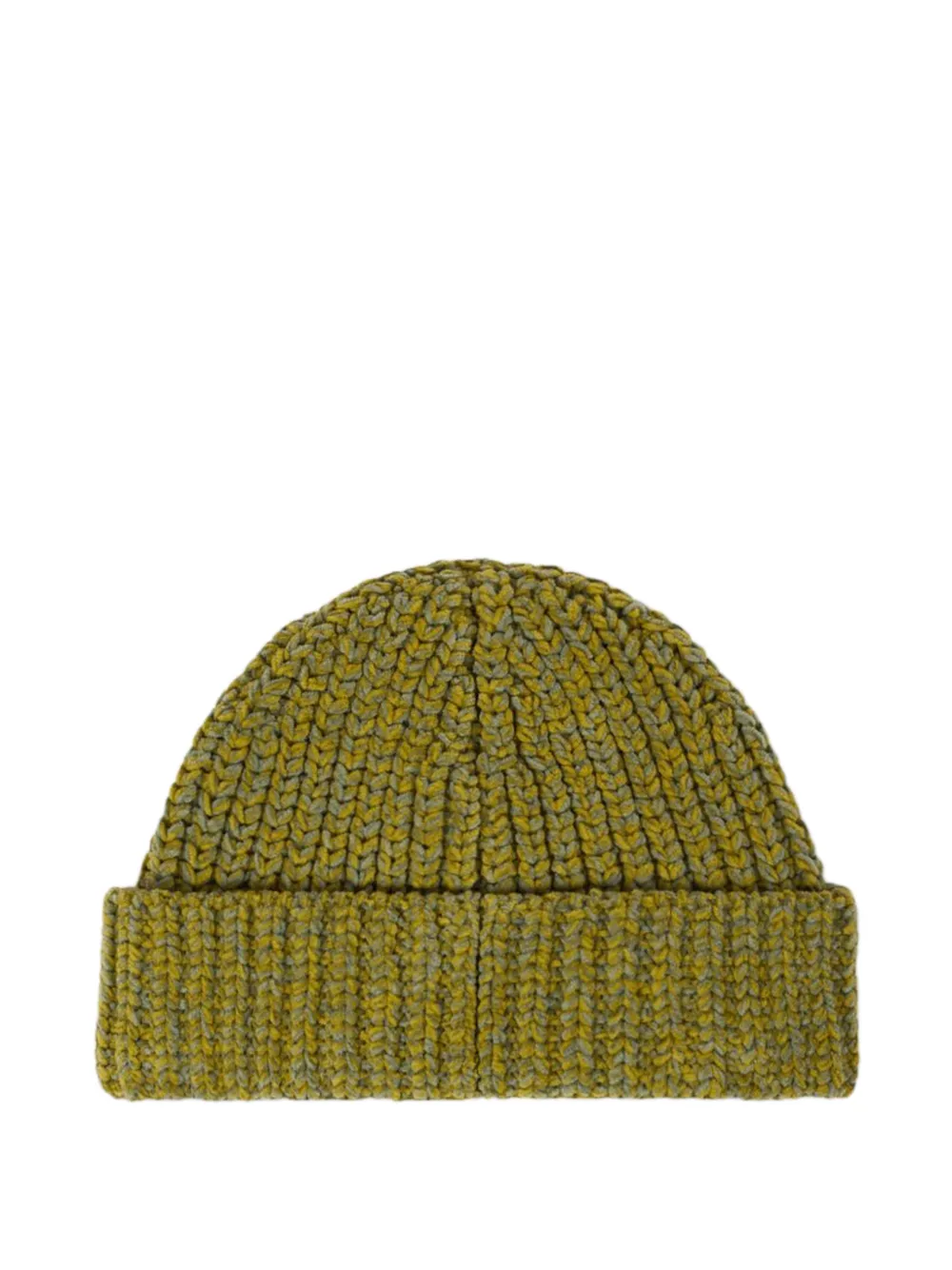 Stone Island logo-embroidered beanie hat Groen