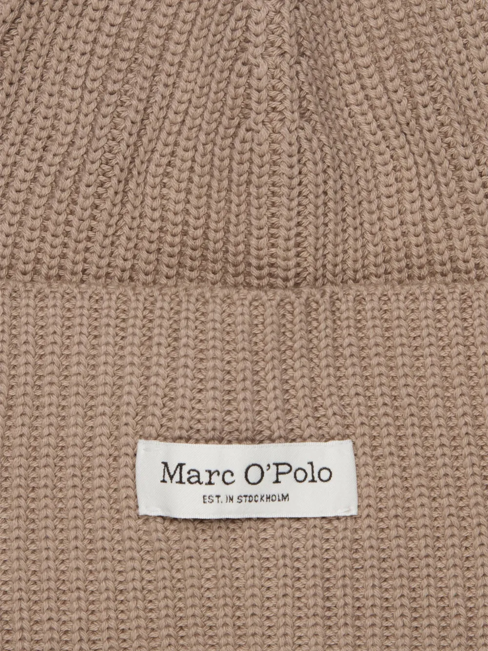 Marc O'Polo ribbed-knit beanie hat Bruin