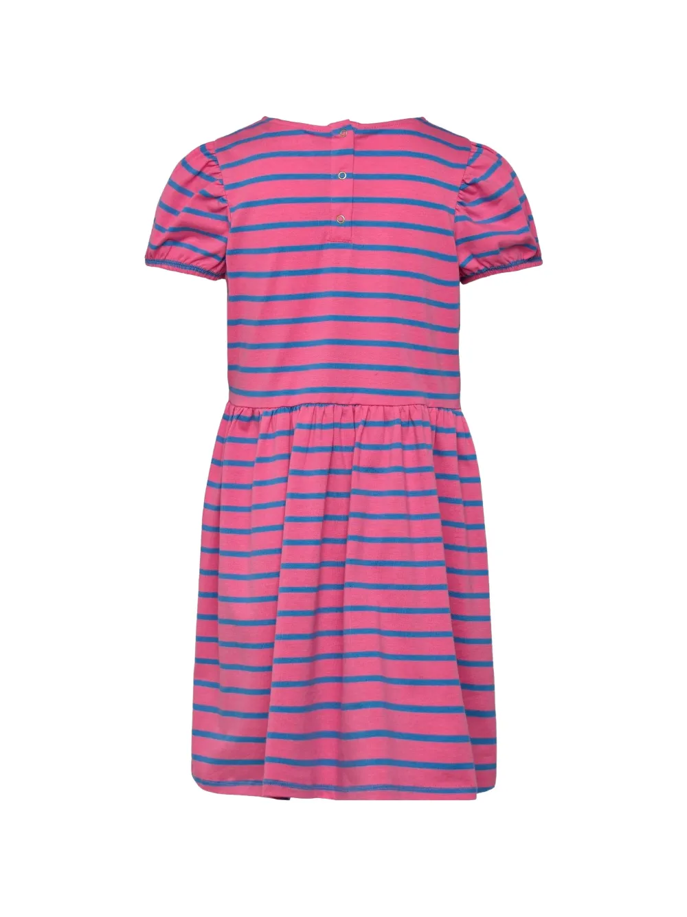 Mini Rodini striped puff-sleeve dress Roze