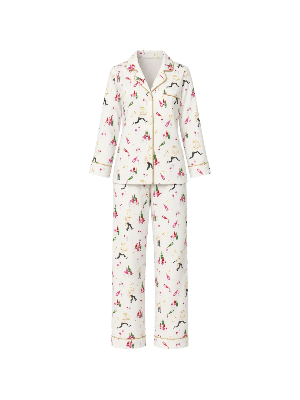 Bedhead Pajamas graphic-print long-sleeve pajamas - Weiß