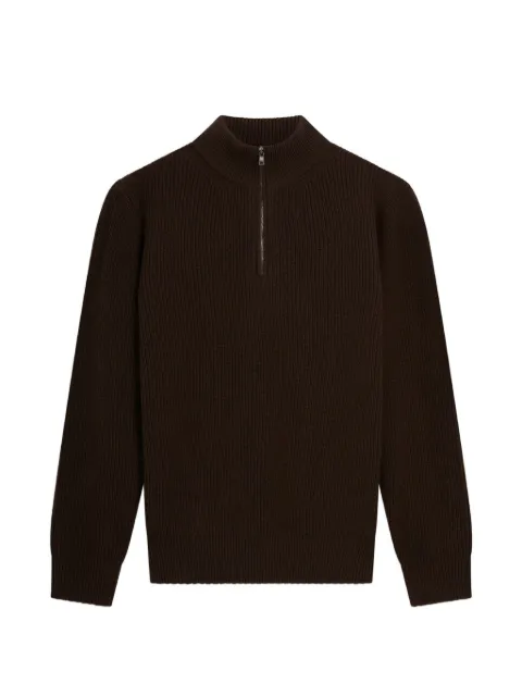 Ballantyne ribbed-knit quarter-zip sweater