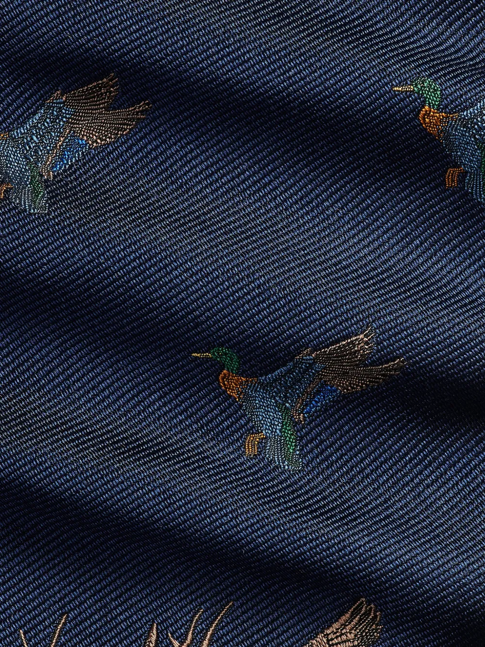 Polo Ralph Lauren Graduate mallard-patterned silk tie Blauw