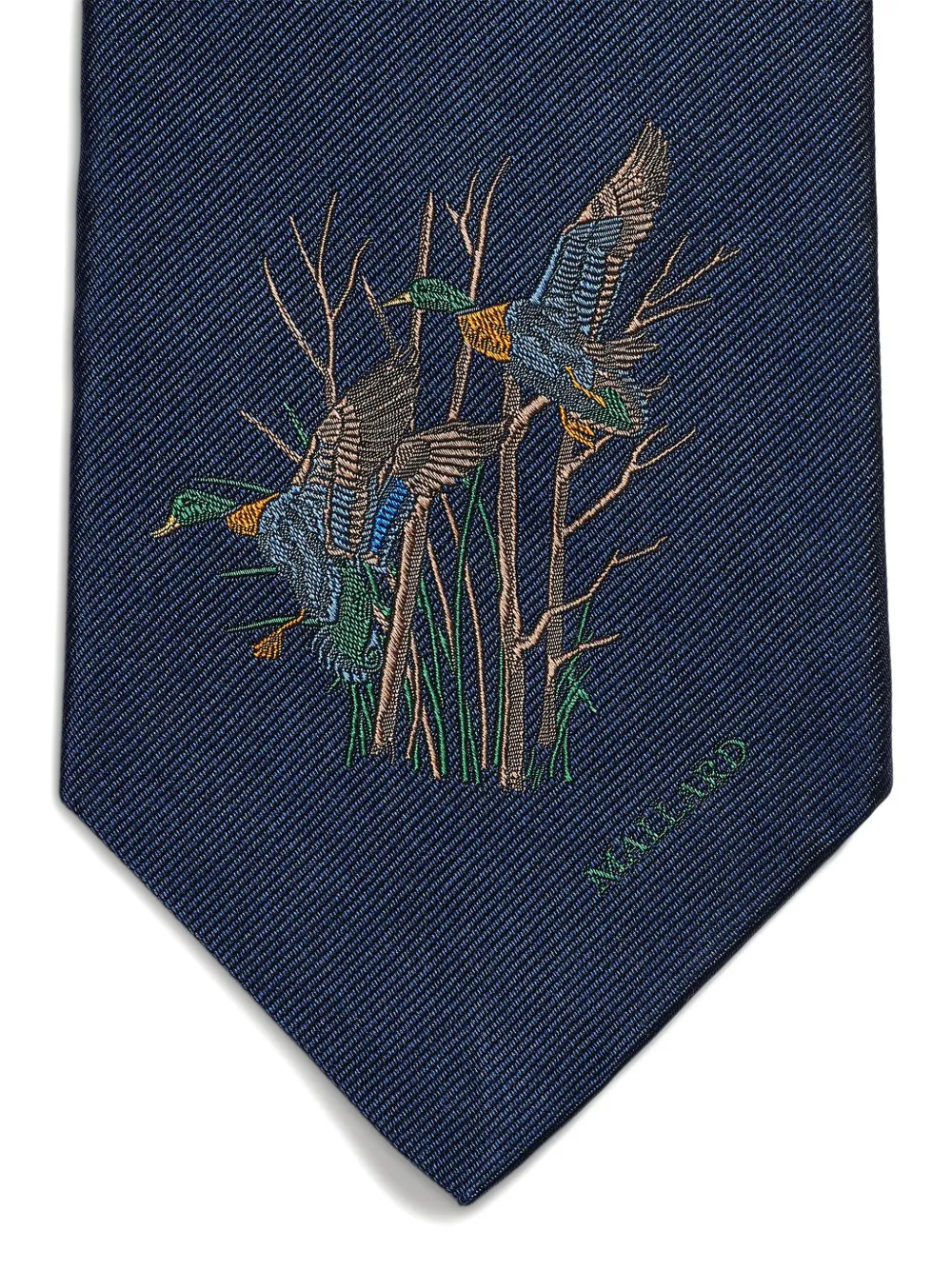 Polo Ralph Lauren Graduate mallard-patterned silk tie Blauw