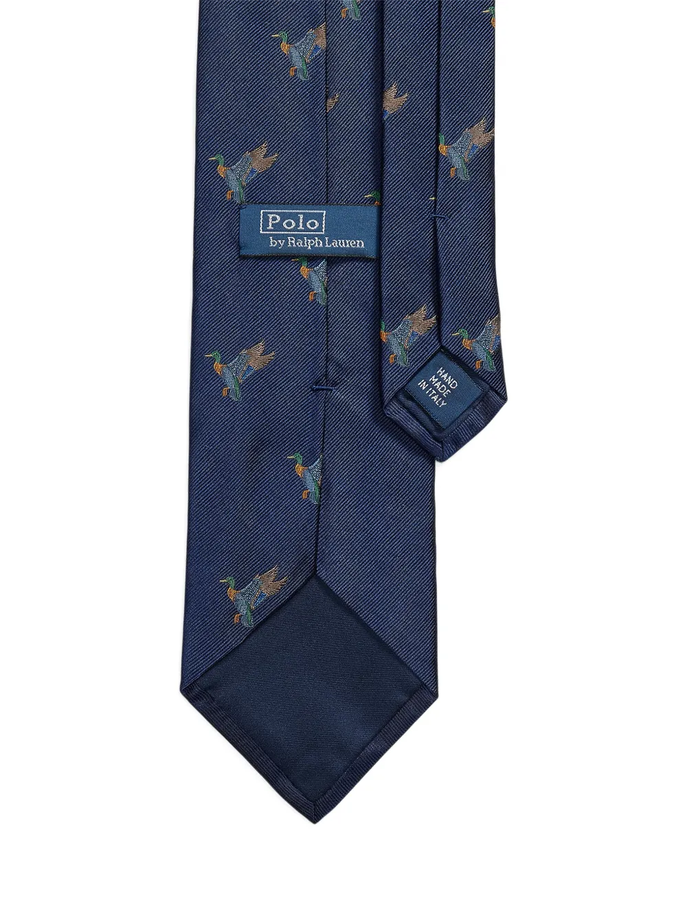 Polo Ralph Lauren Graduate mallard-patterned silk tie Blauw