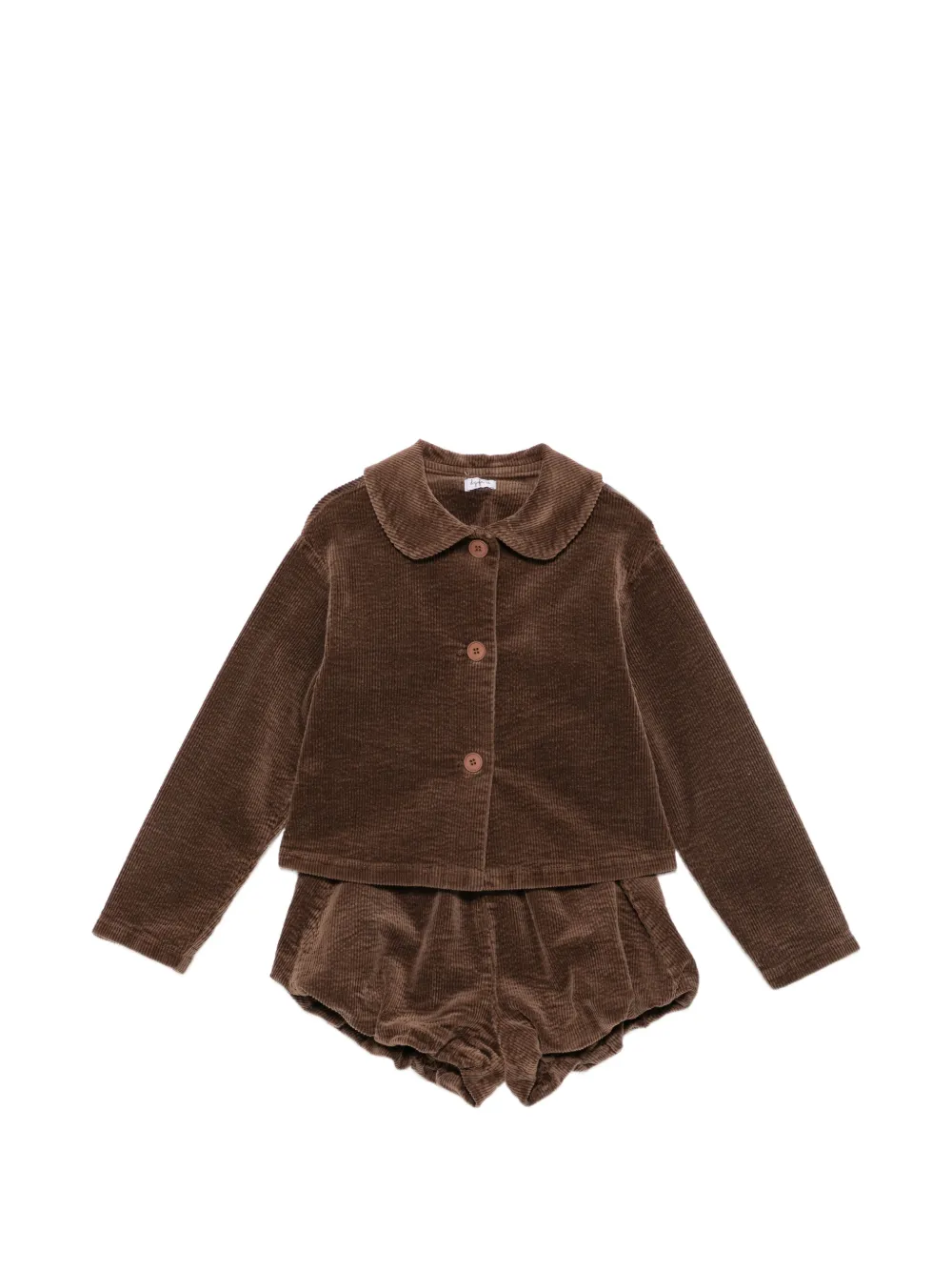 Il Gufo corduroy tracksuit - Marrone