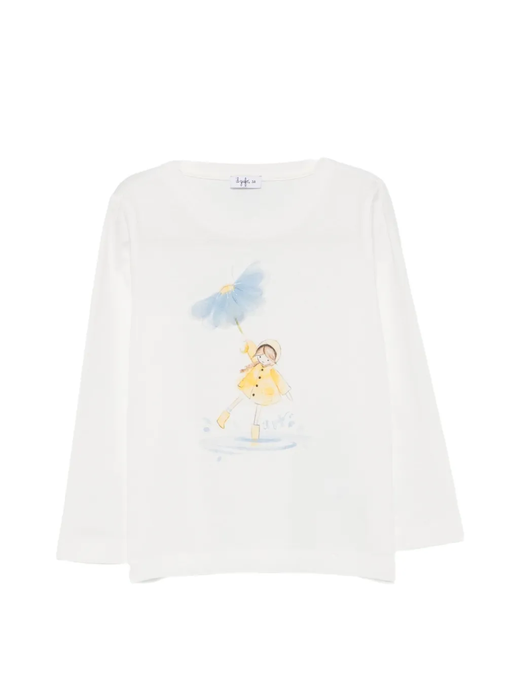 Il Gufo graphic-print long-sleeve T-shirt Wit