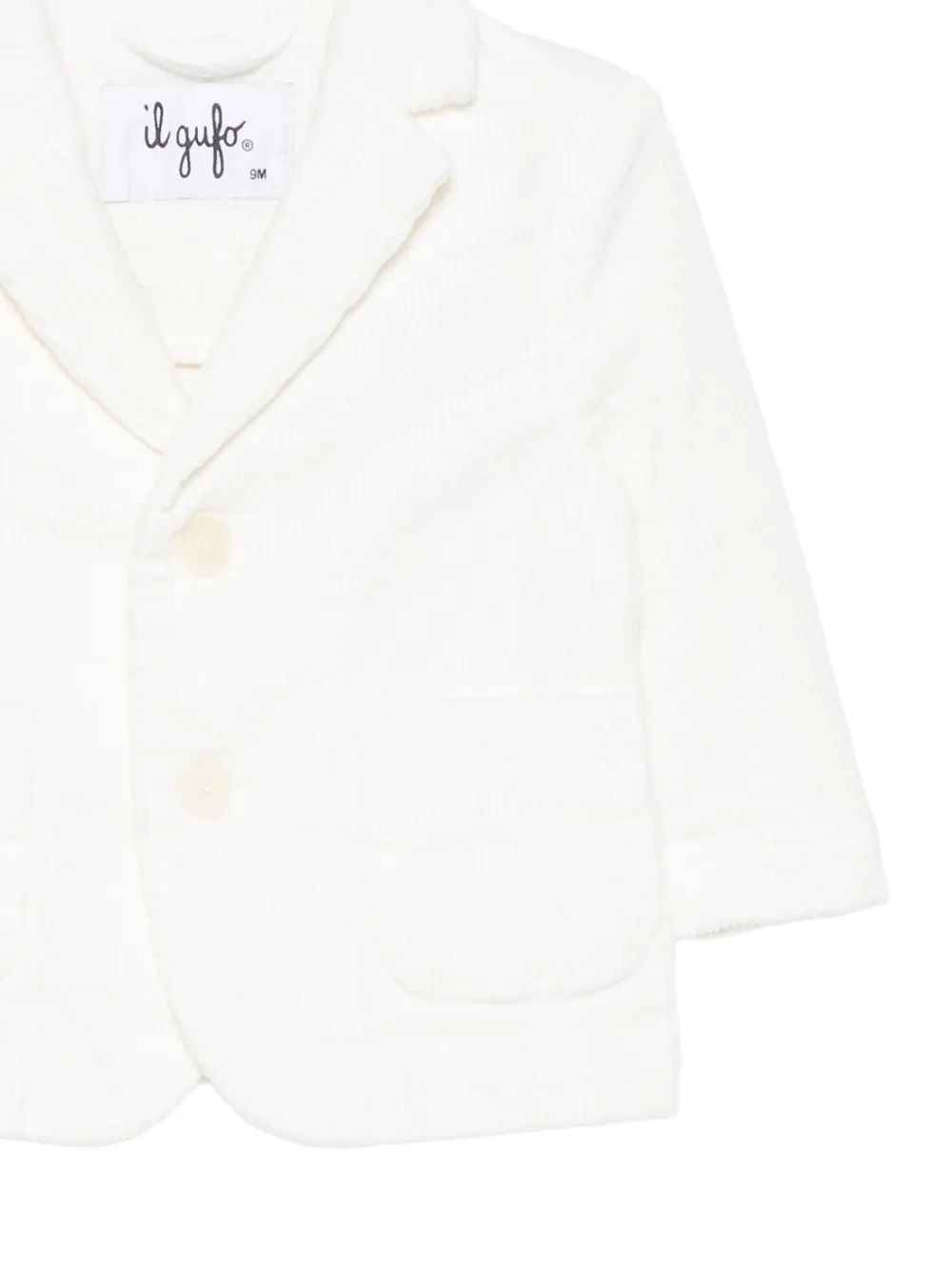 Il Gufo corduroy single-breasted blazer Wit