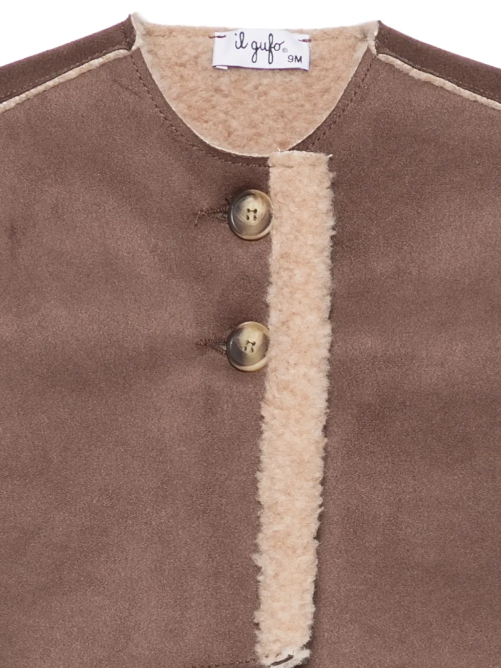 Il Gufo button-up gilet Bruin