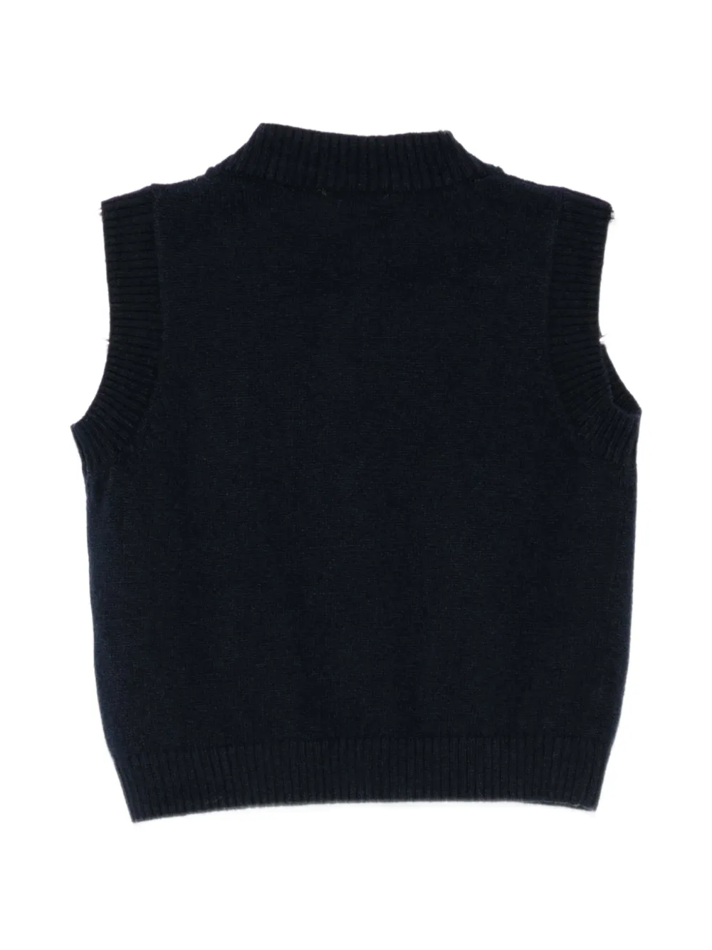 Il Gufo V-neck knitted vest Blauw