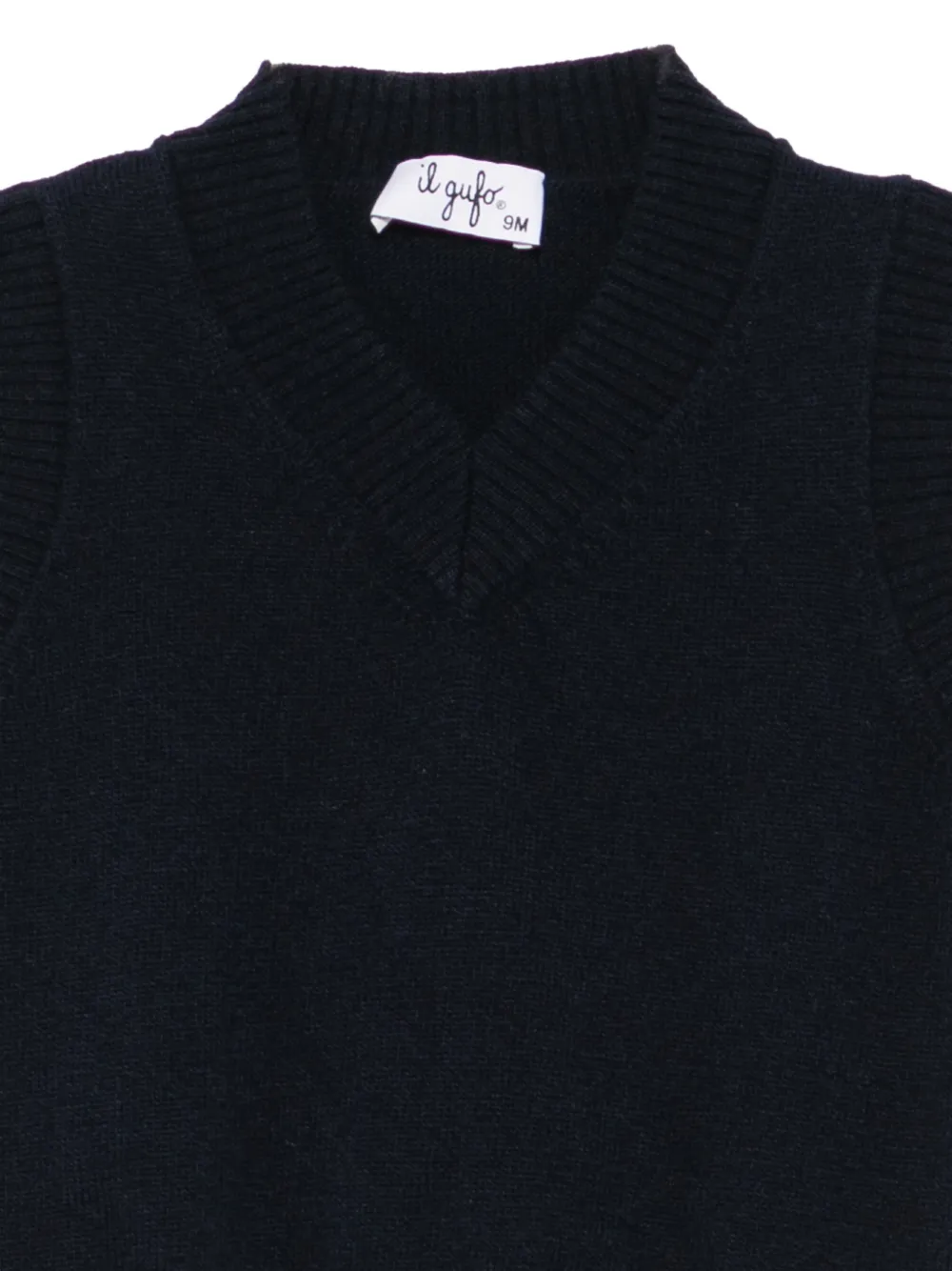 Il Gufo V-neck knitted vest Blauw
