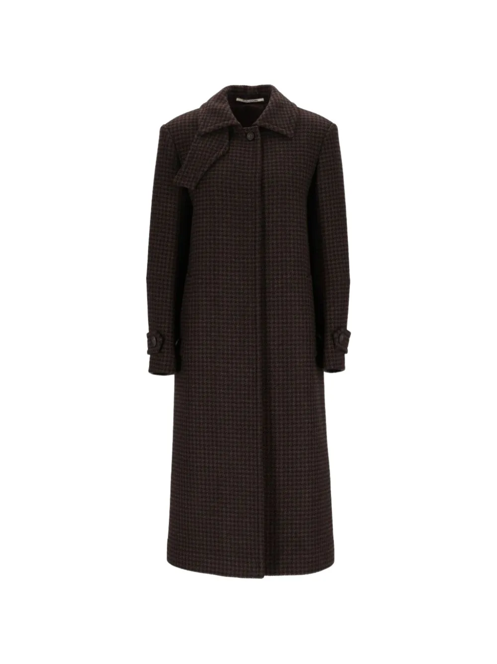Tagliatore Bethany houndstooth-pattern wool coat - Brown