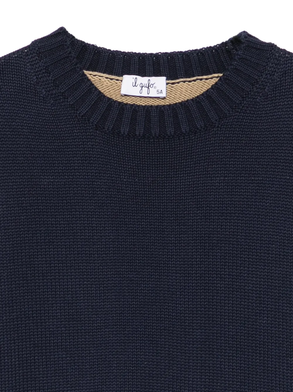 Il Gufo colour-block chunky-knit sweater Blauw