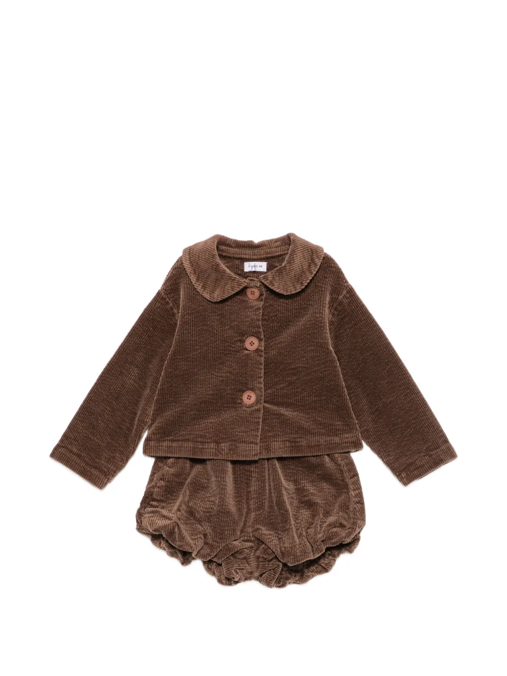 Il Gufo corduroy-effect tracksuit Bruin