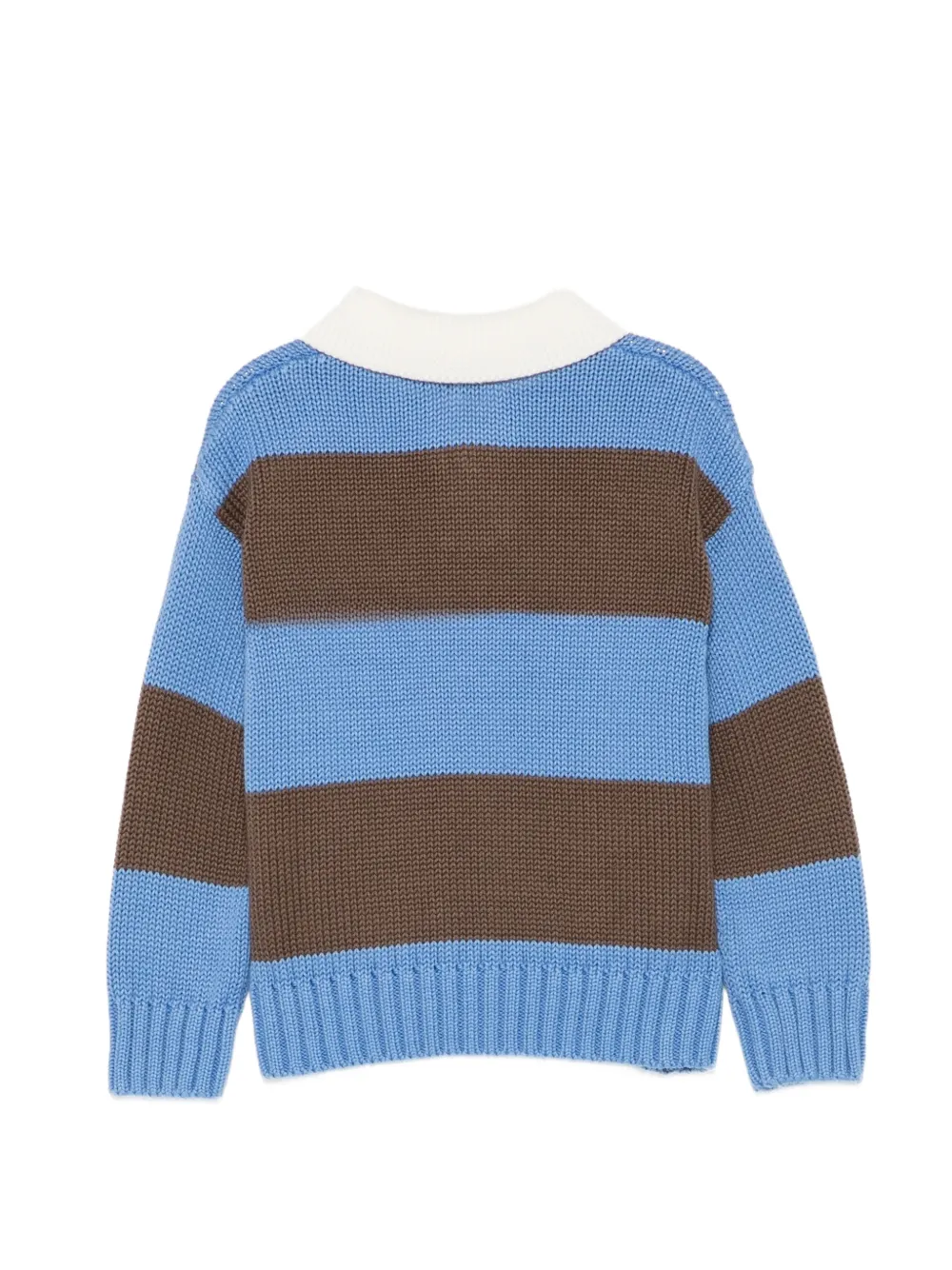 Il Gufo striped polo sweater Blauw