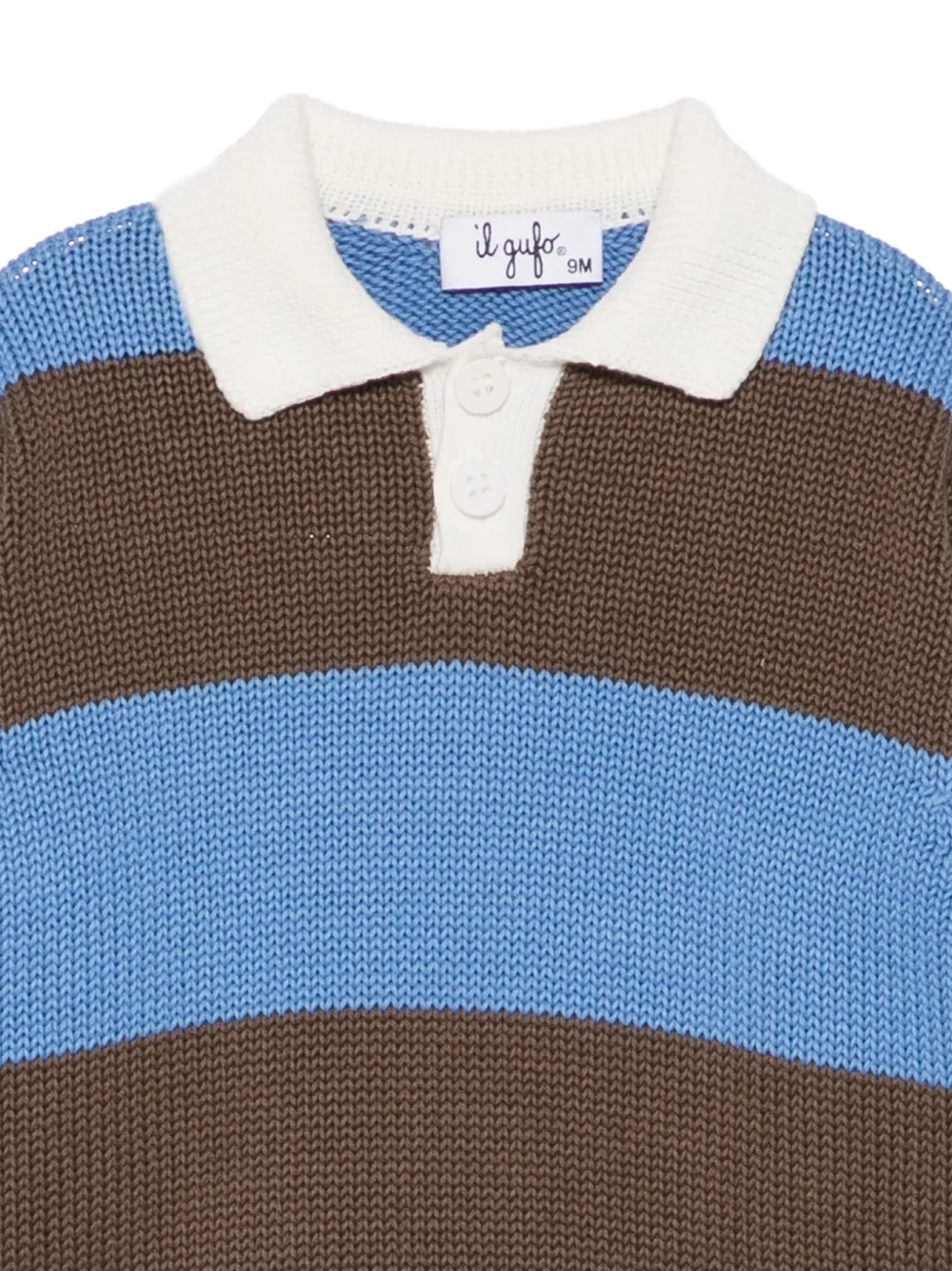 Il Gufo striped polo sweater Blauw