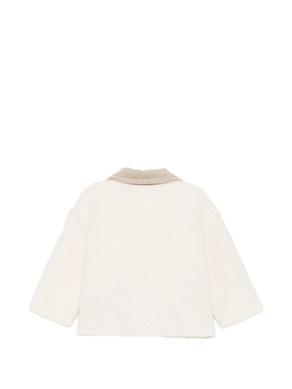 TEDDY & MINOU corduroy-collar teddy jacket Beige