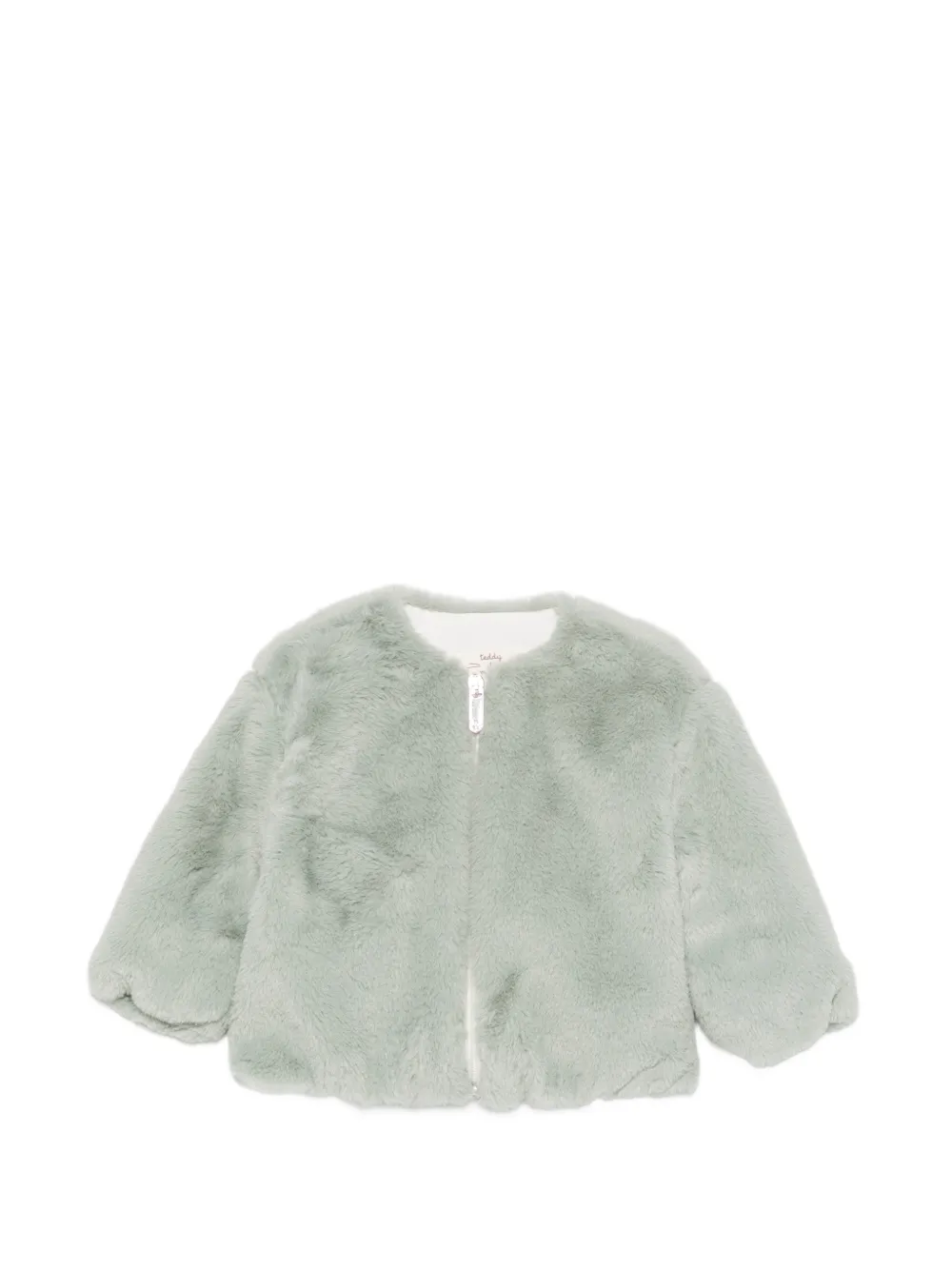TEDDY & MINOU faux-fur collarless jacket - Verde