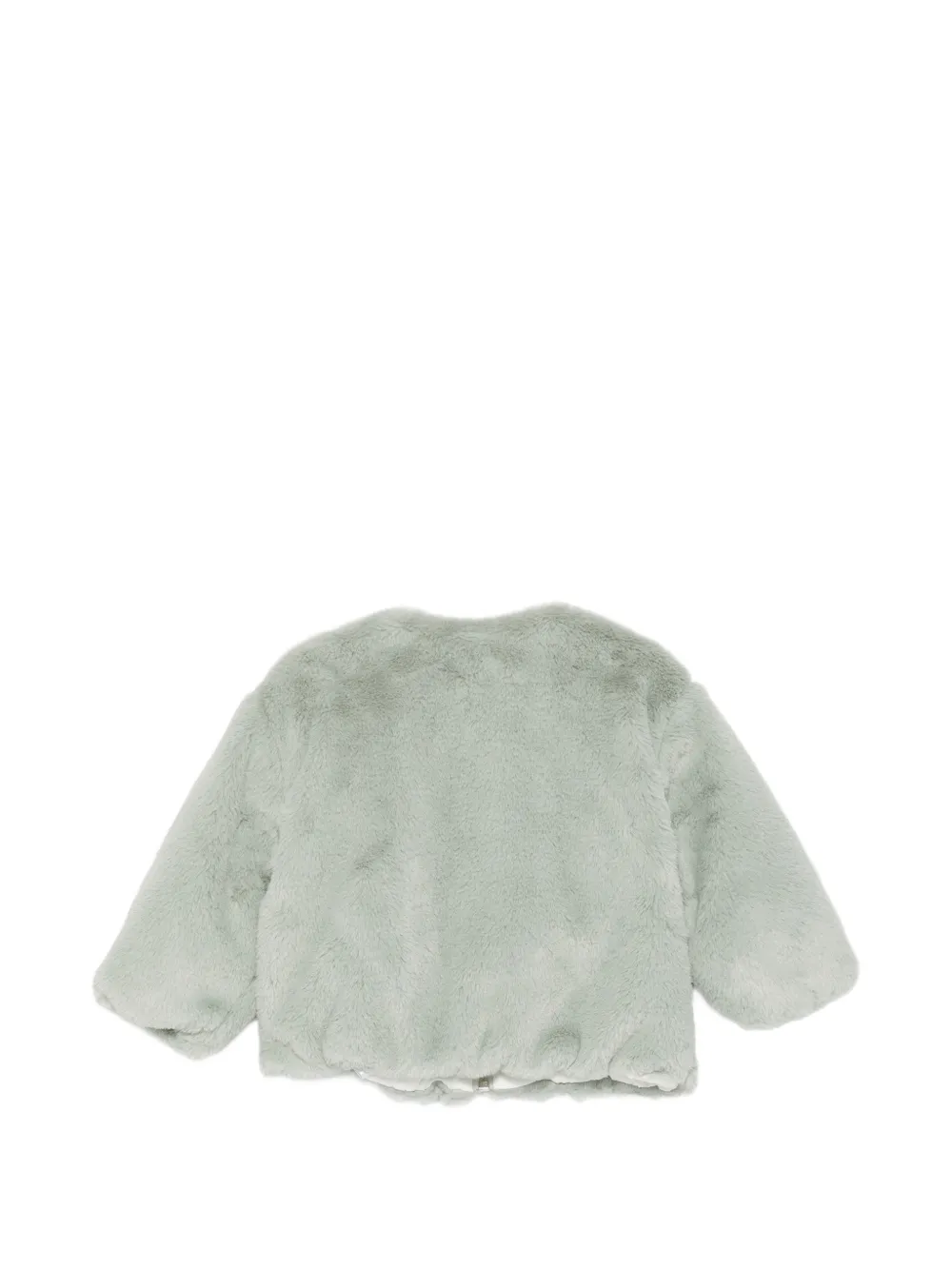 TEDDY & MINOU faux-fur collarless jacket Groen