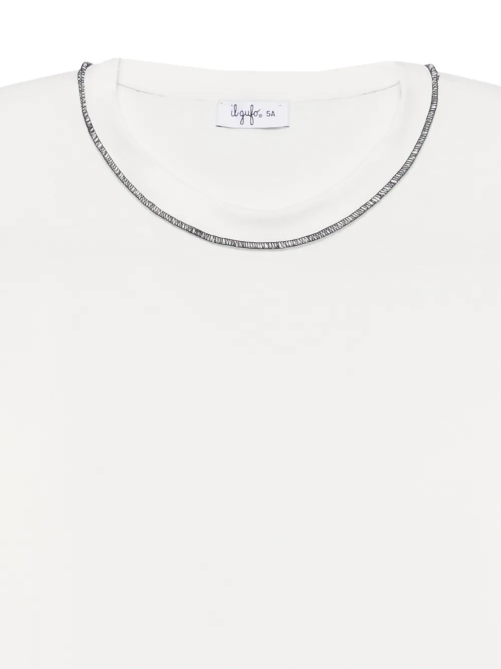 Il Gufo contrast-trim long-sleeve T-shirt Wit
