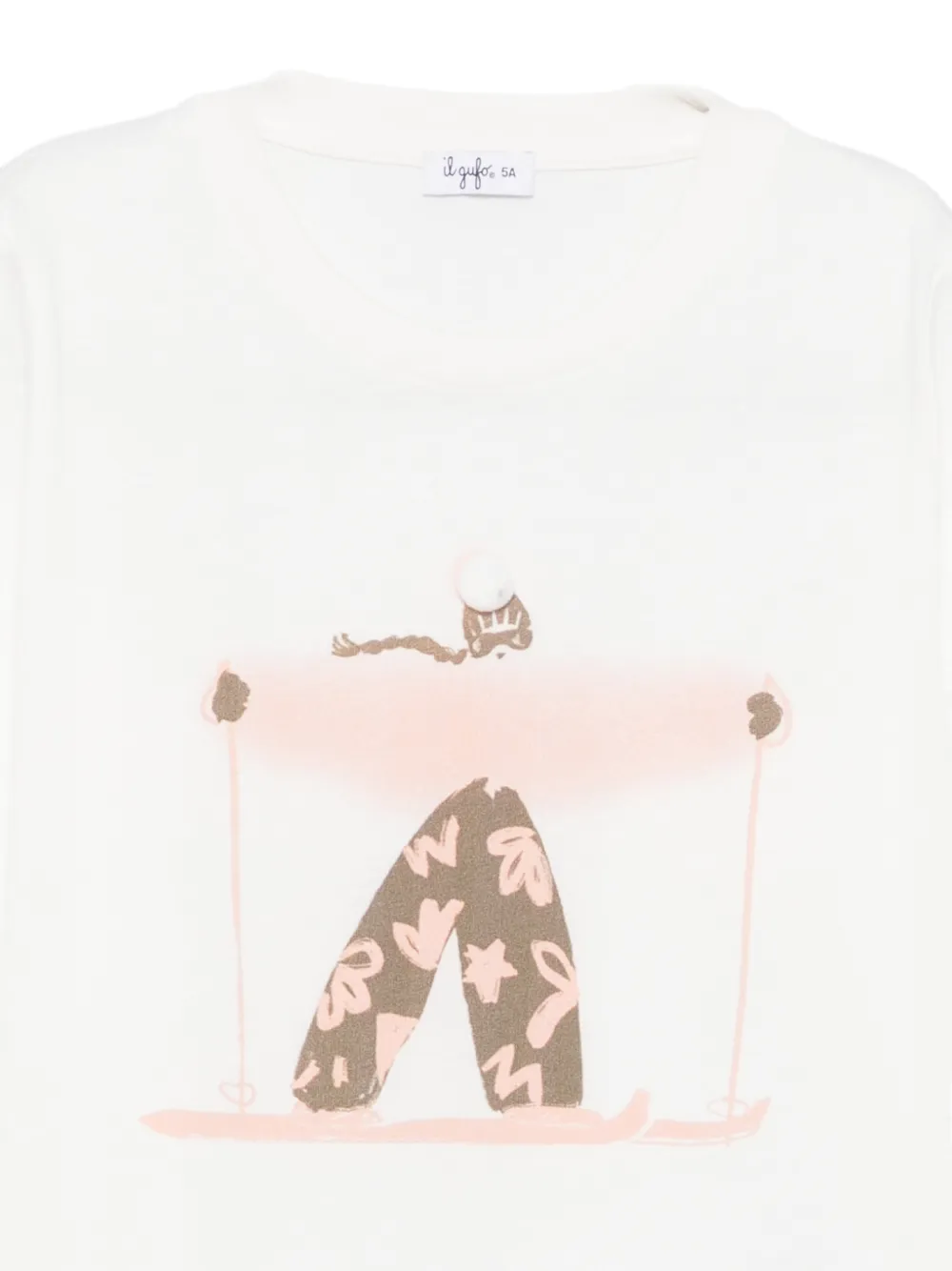 Il Gufo graphic-print long-sleeve T-shirt Wit