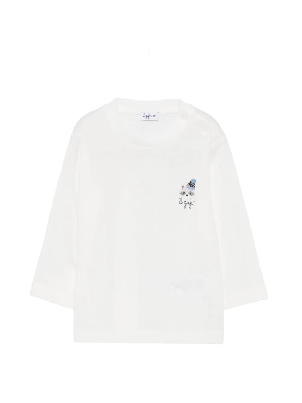 Il Gufo embroidered long-sleeve T-shirt Wit