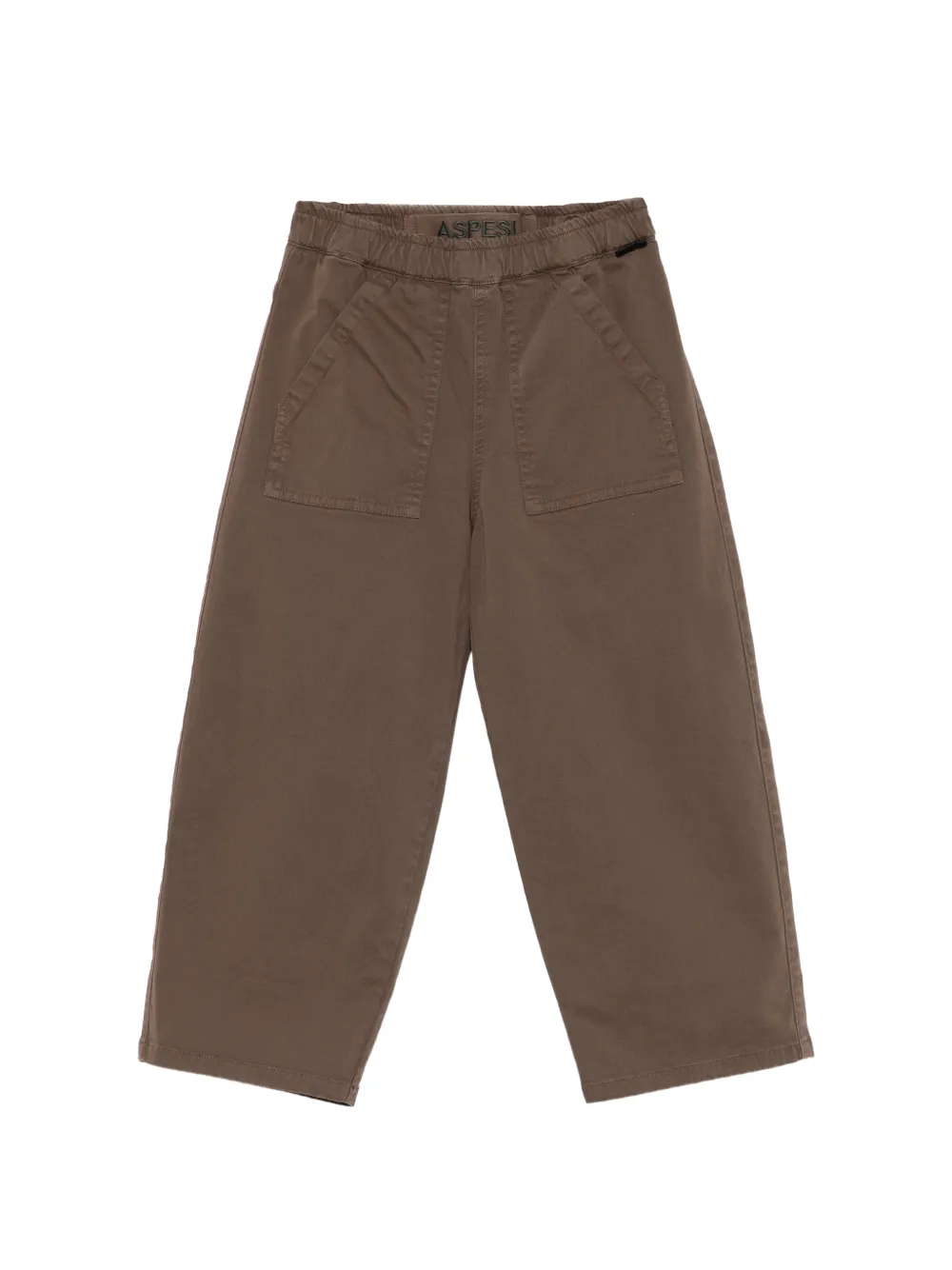 Aspesi Kids elasticated patch-pocket trousers Bruin